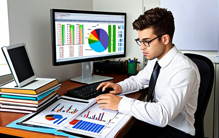 **Image Prompt:** A determined-looking professional in a modern office, studying financial charts and data on a computer screen, books and study materials scattered around them. Emphasize the dedication and hard work needed for CFA exam preparation.